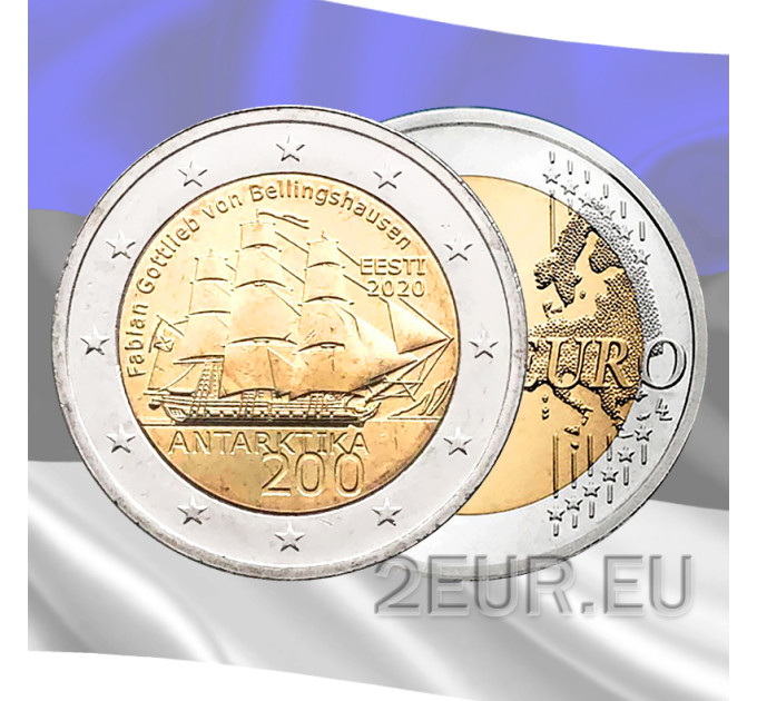 Estland 2 Euro unz 2020 - 200. Jahrestag der Entdeckung der Antarktis