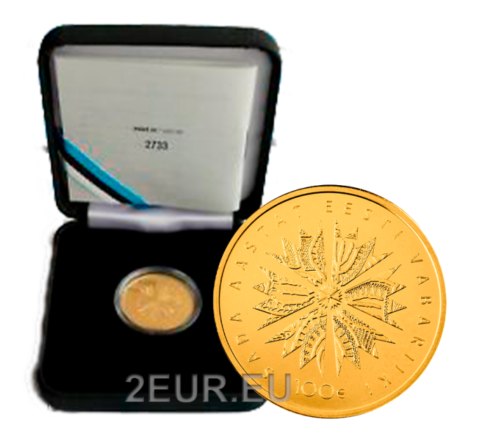 Estland 100-Euro-Goldmünze PP 2018 - 100 Jahre Republik Estland