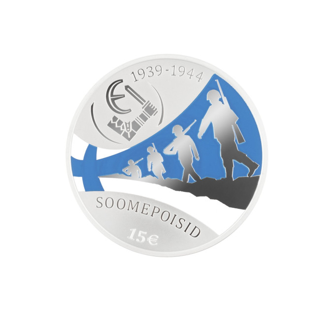 Estland 15 Euro Silbermünze PP 2025 - Finnische Jungen