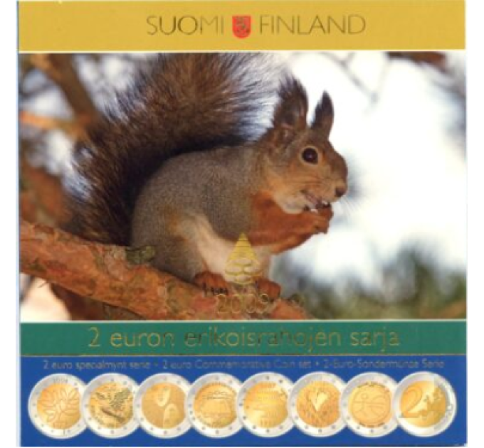 Finnland 2-Euro-BU Münzen-Set 2004–2009