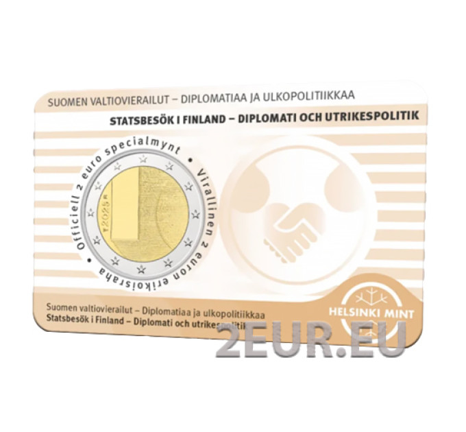 Finnland 2 euro BU 2025 - Staatsbesuche Finnlands – Diplomatie und Außenpolitik - Fin/Swed