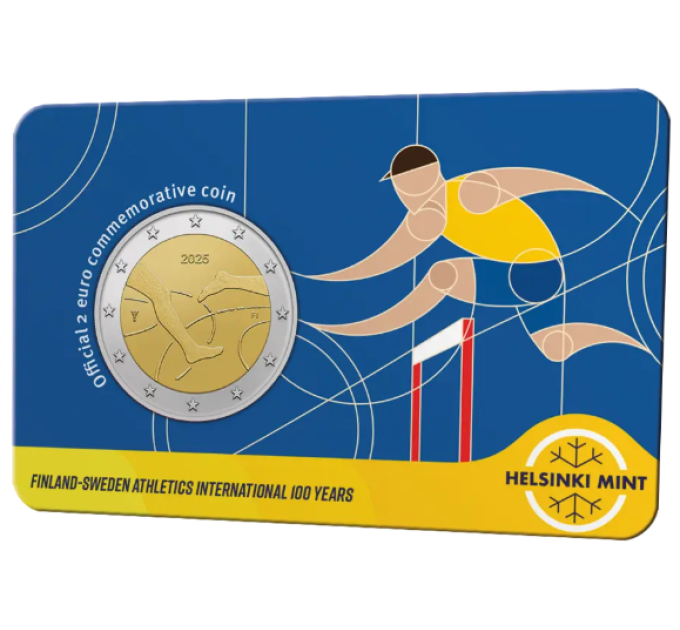 Finnland 2 euro BU 2025 - 100 Jahre Finnland-Schweden Leichtathletik International - Eng