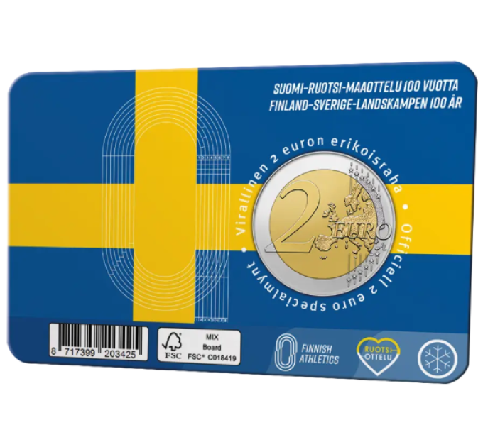 Finnland 2 euro BU 2025 - 100 Jahre Finnland-Schweden Leichtathletik International - Eng