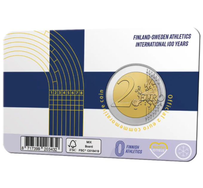 Finnland 2 euro BU 2025 - 100 Jahre Finnland-Schweden Leichtathletik International - Fin/Swed