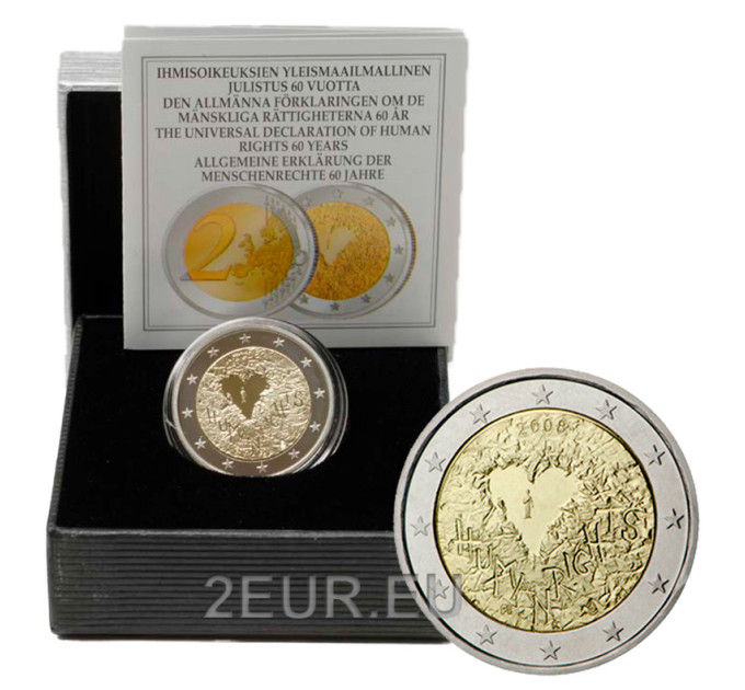 Finnland 2 euro proof 2008 - 60 Jahre Verkündung der Menschenrechte  
