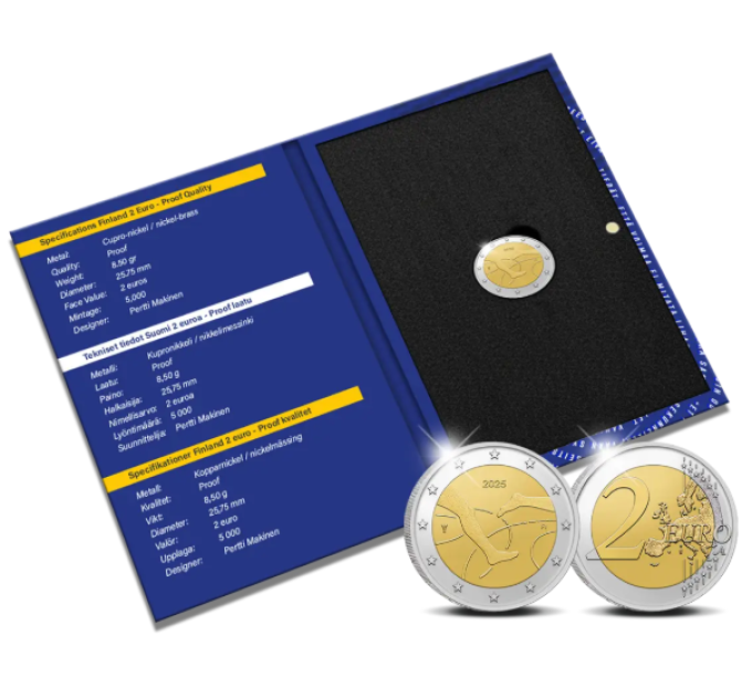 Finnland 2 euro Proof 2025 - 100 Jahre Finnland-Schweden Leichtathletik International