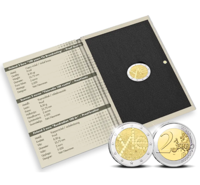 Finnland 2 euro Proof 2026 - 100 Jahre Yle Rundfunkgesellschaft