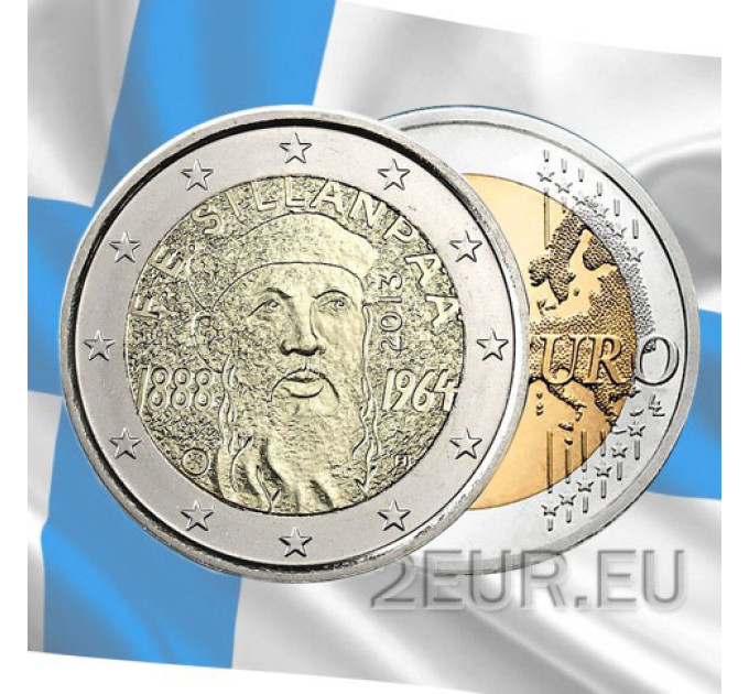 Finnland 2 euro UNC 2013 - 125. Jahrestag der Geburt von Frans Eemil Sillanpää