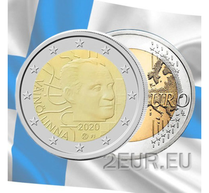 Finnland 2 euro UNC 2020 - 100. Jahrestag der Geburt von Väinö Linna
