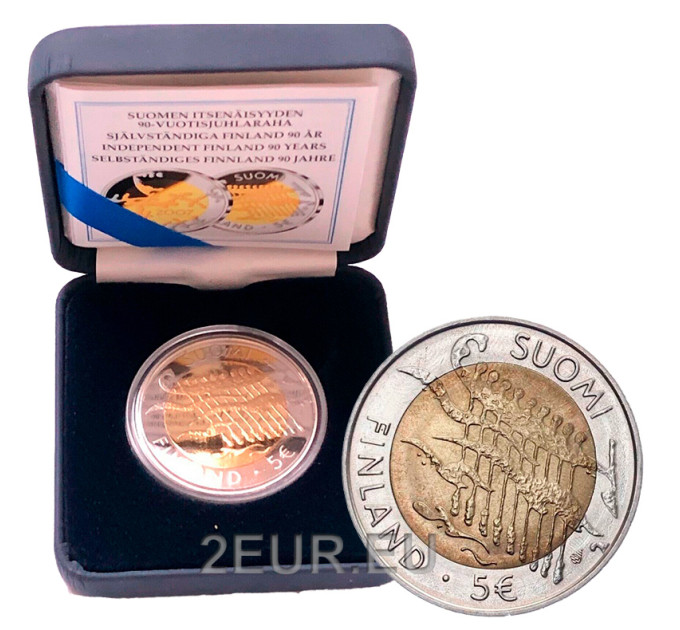 Finnland 5 euro proof 2007 - 90 Jahre Unabhängigkeit 