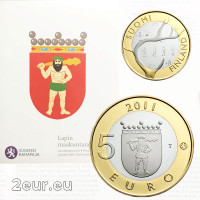 Finnland 5 euro proof 2011 - Historische Provinzen - Lappland 