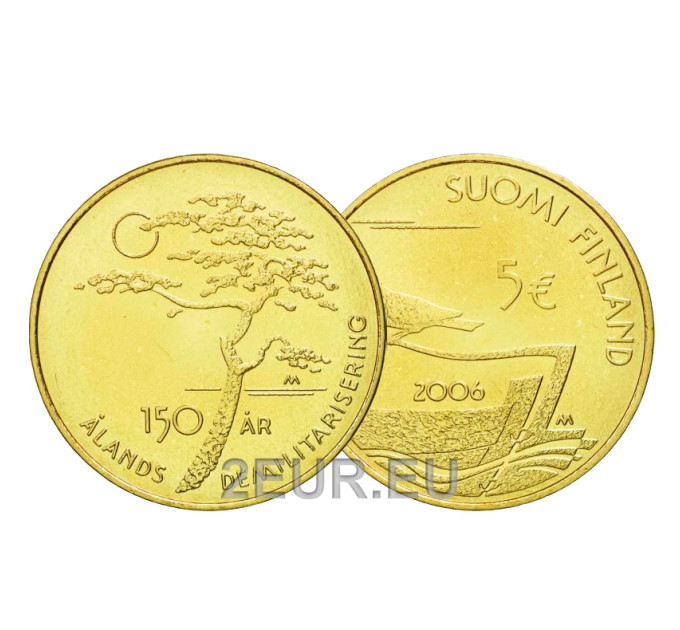 Finnland 5 euro UNC 2006 - 150 Jahre Entmilitarisierung der Alandinseln