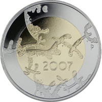 Finnland 5 euro UNC 2007 - 90 Jahre Unabhängigkeit