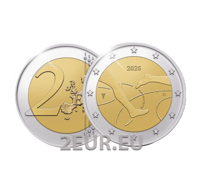 Finnland 2 euro UNC 2025 - 100 Jahre Finnland-Schweden Leichtathletik International