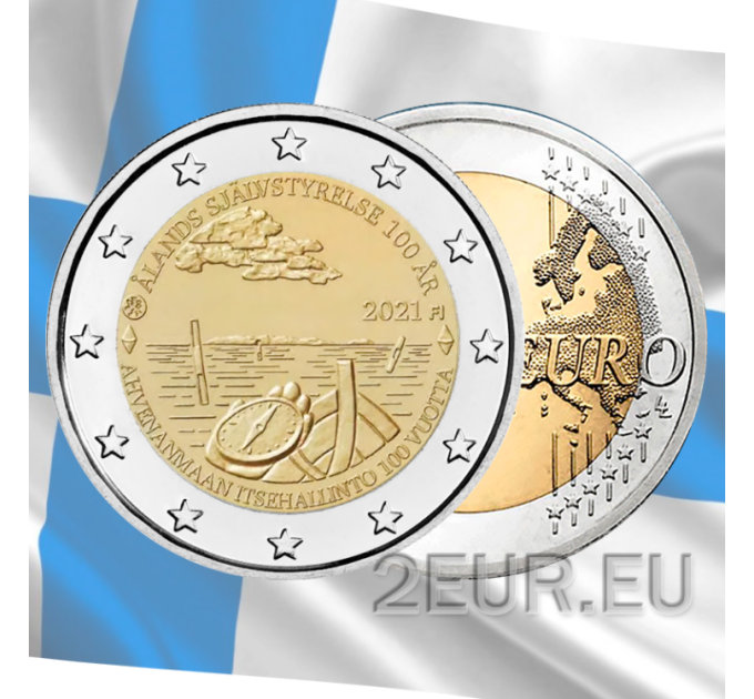 Finnland 2 euro UNC 2021-2 - Åland Autonomie 100 Jahre