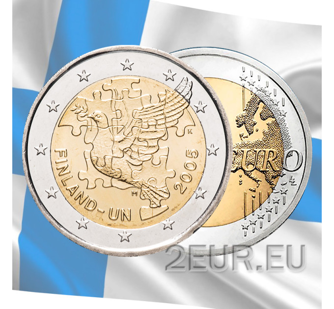 Finnland 2 euro UNC 2005 - 60 Jahre Vereinte Nationen UNO