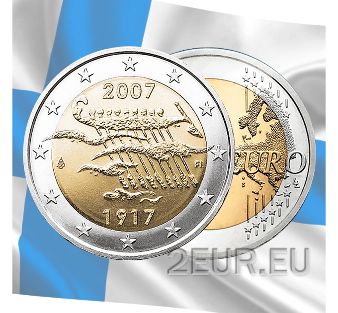 Finnland 2 euro UNC 2007 - 90 Jahre Unabhängigkeit