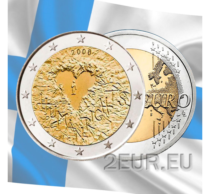 Finnland 2 euro UNC 2008 - 60 Jahre Verkündung der Menschenrechte