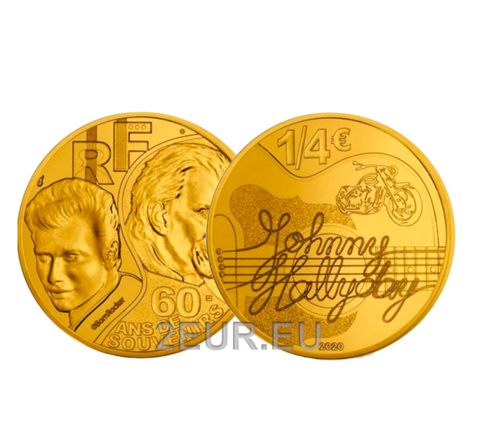 Frankreich 1/4 euro unz 2020 - Johnny Hallyday – 60 Jahre Erinnerungen