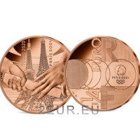 Frankreich 1/4 euro unz 2021 - Übergabe – Olympische Sommerspiele Tokio 2020 – Paris 2024 – 2021