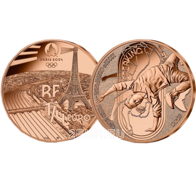 Frankreich 1/4 euro unz 2023 - Olympische Spiele Paris 2024 – Brechen