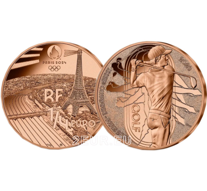 Frankreich 1/4 euro unz 2023 - Olympische Spiele Paris 2024 – Golf