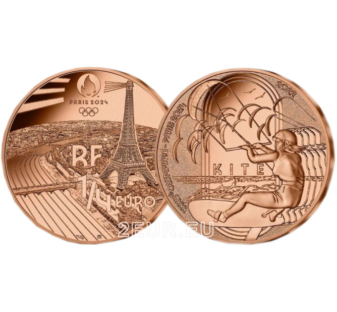Frankreich 1/4 euro unz 2022 - Olympische Spiele Paris 2024 – Sportdrachen