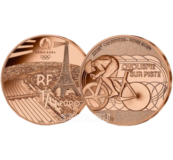Frankreich 1/4 euro unz 2022 - Olympische Spiele Paris 2024 – Sport Radfahren