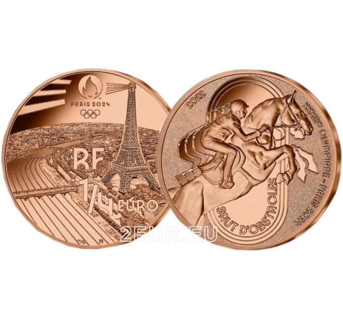 Frankreich 1/4 euro unz 2022 - Olympische Spiele Paris 2024 – Sport Springreiten