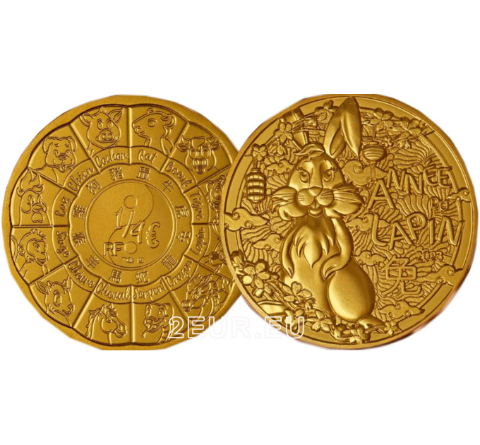 Frankreich 1/4 euro unz 2023 - Chinesischer Kalender – Jahr des Kaninchens