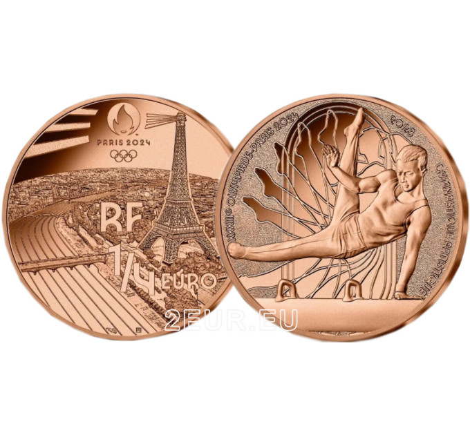 Frankreich 1/4 euro unz 2023 - Olympische Spiele Paris 2024 – Sport Kunstturnen