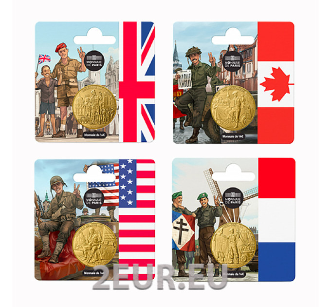 Frankreich 1/4 euro unz 2025 - 80. Jahrestag des D-DAY – Landung in der Normandie