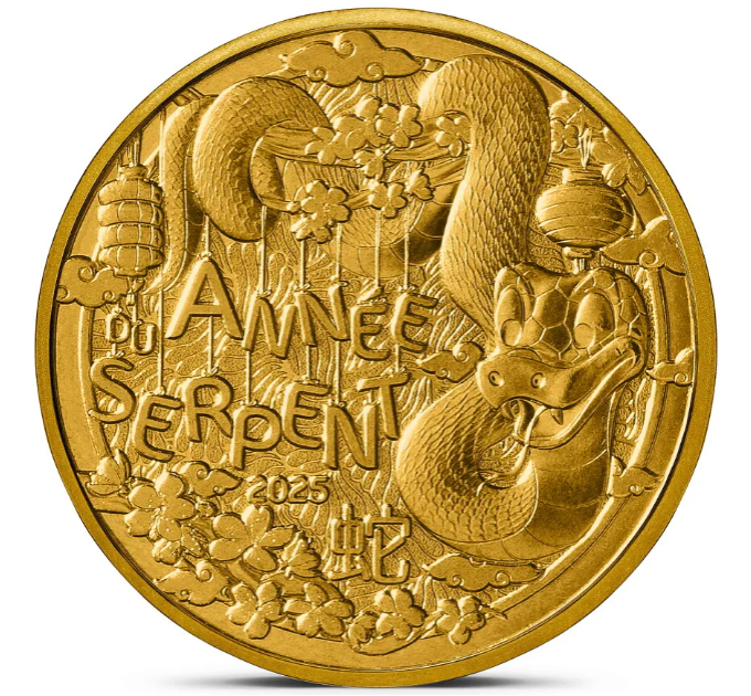Frankreich 1/4 euro unz 2025 - Chinesischer Kalender – Jahr der Schlange