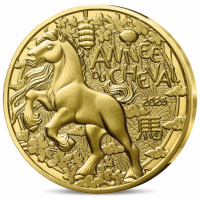 Frankreich 1/4 euro unz 2026 - Chinesischer Kalender – Jahr des Pferdes