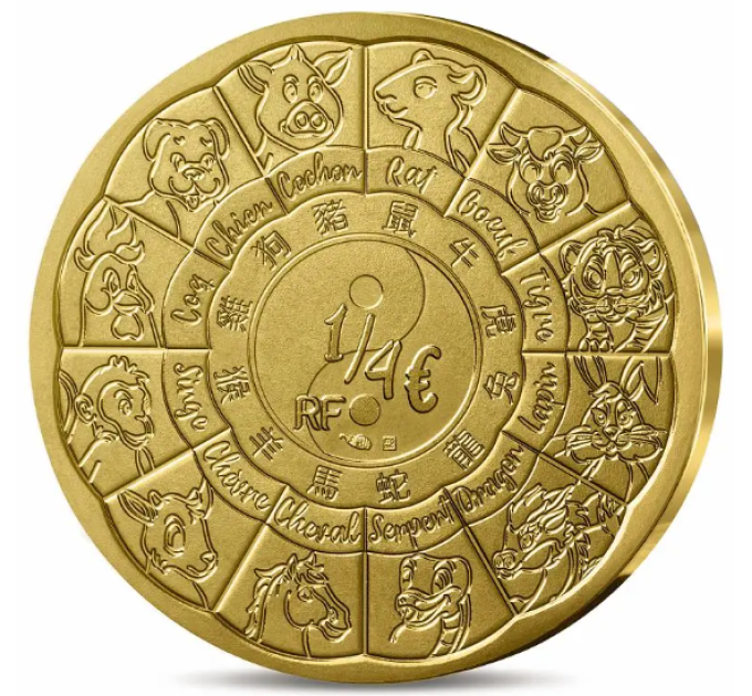 Frankreich 1/4 euro unz 2026 - Chinesischer Kalender – Jahr des Pferdes