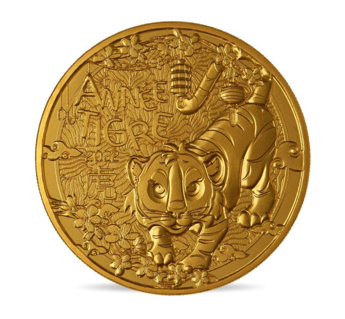 Frankreich 1/4 euro unz 2022 - Chinesischer Kalender – Jahr des Tigers