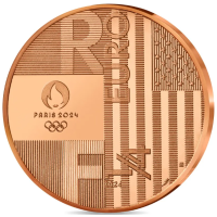 Frankreich 1/4 euro unz 2024 - Olympische Spiele in Paris 1924 - Übergabe Paris-Los Angeles
