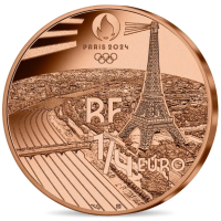 Frankreich 1/4 euro unz 2024 - Olympische Spiele 2024 in Paris – Olympischer Fackellauf