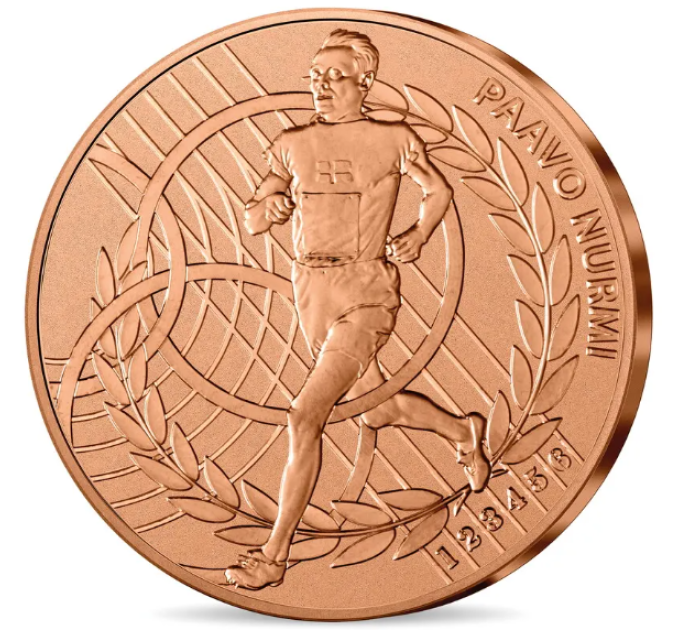 Frankreich 1/4 euro unz 2024 - Olympische Spiele in Paris 1924 - Paavo Nurmi