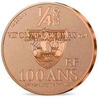 Frankreich 1/4 euro unz 2024 - Olympische Spiele in Paris 1924 - Paavo Nurmi