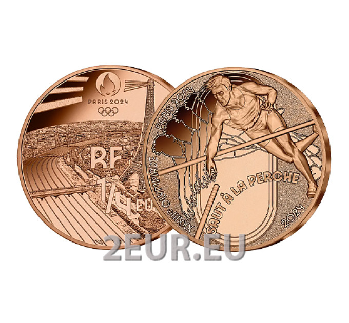 Frankreich 1/4 euro unz 2024 - Olympische Spiele 2024 in Paris – Sportlicher Stabhochsprung