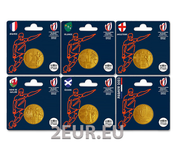 Frankreich 1/4 euro unz 2023 - Rugby-Weltmeisterschaft Frankreich 2023
