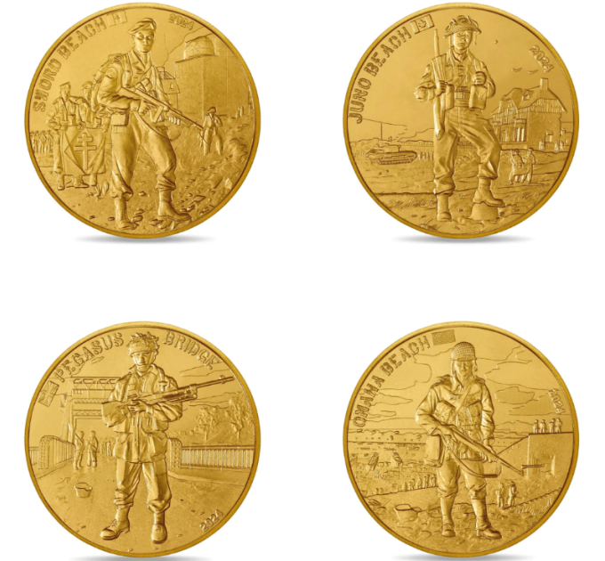 Frankreich 1/4 euro unz 2024 - 80. Jahrestag des D-DAY – Landung in der Normandie