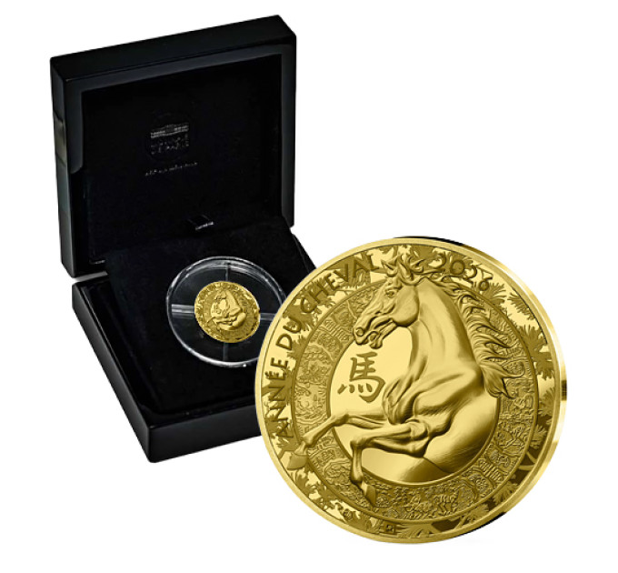 Frankreich 50 Euro Goldmünze PP 2026 - Jahr des Pferdes