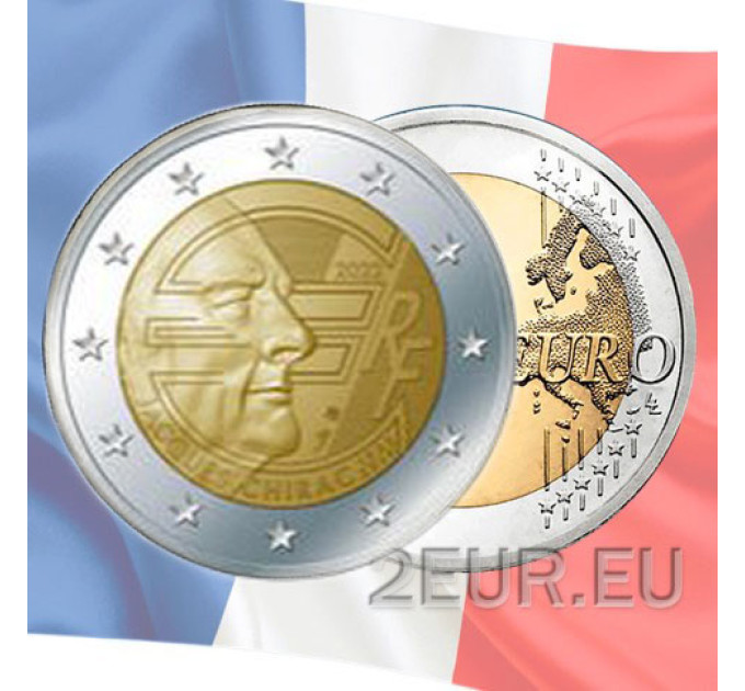 Frankreich 2 Euro UNC 2022 - 20 Jahre Euro – Jacques Chirac