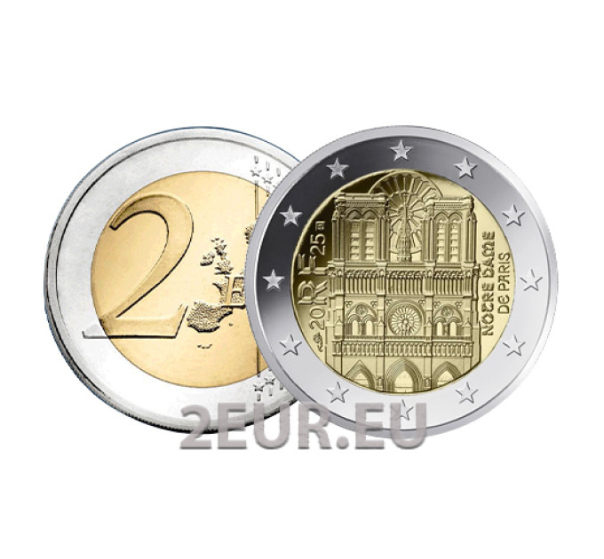 Frankreich 2 Euro UNC 2025 - Notre Dame