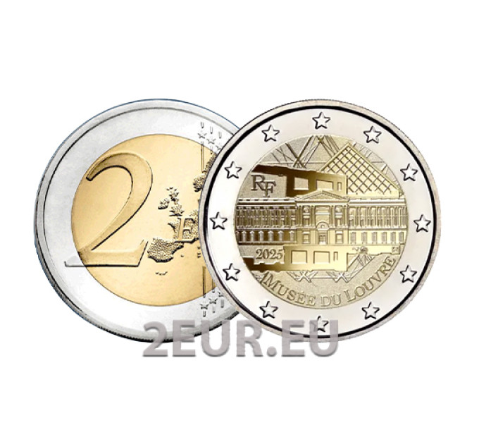Frankreich 2 Euro UNC 2025 - Louvre-Museum