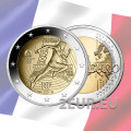 Frankreich 2 Euro UNC 2021 - Olympische Sommerspiele Paris 2024 – Übergabe der Olympischen Flagge