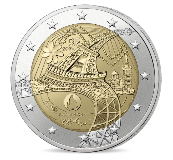 Frankreich 2 Euro UNC 2024 - Olympische und Paralympische Spiele 2024 in Paris