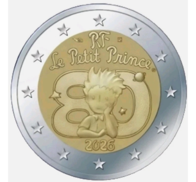 Frankreich 2 Euro UNC 2026 - 80 Jahre Der kleine Prinz